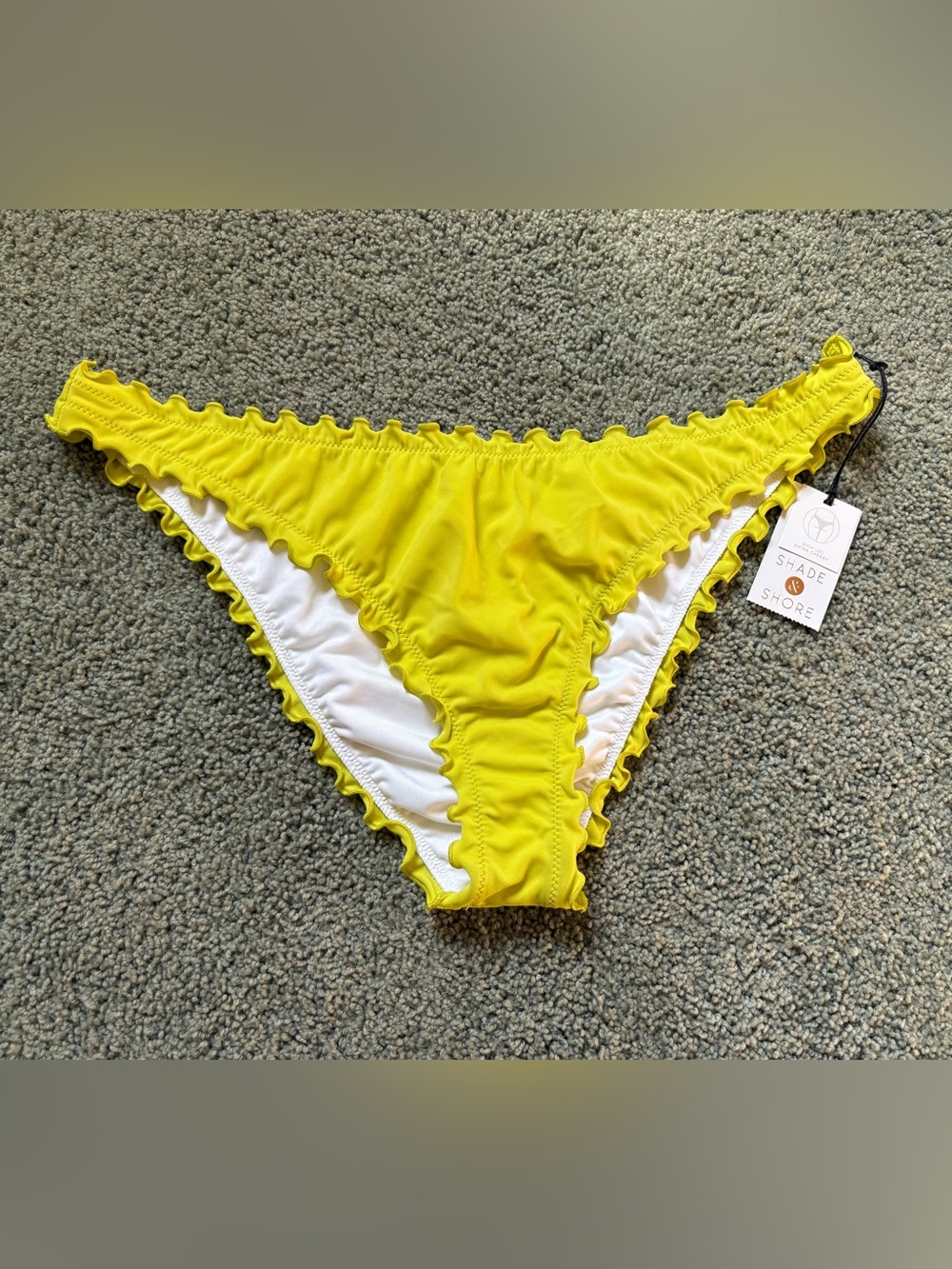 Shade & Shore Green High Leg Extra Cheeky Bikini Bottom Size L (12-14) NWT Beach